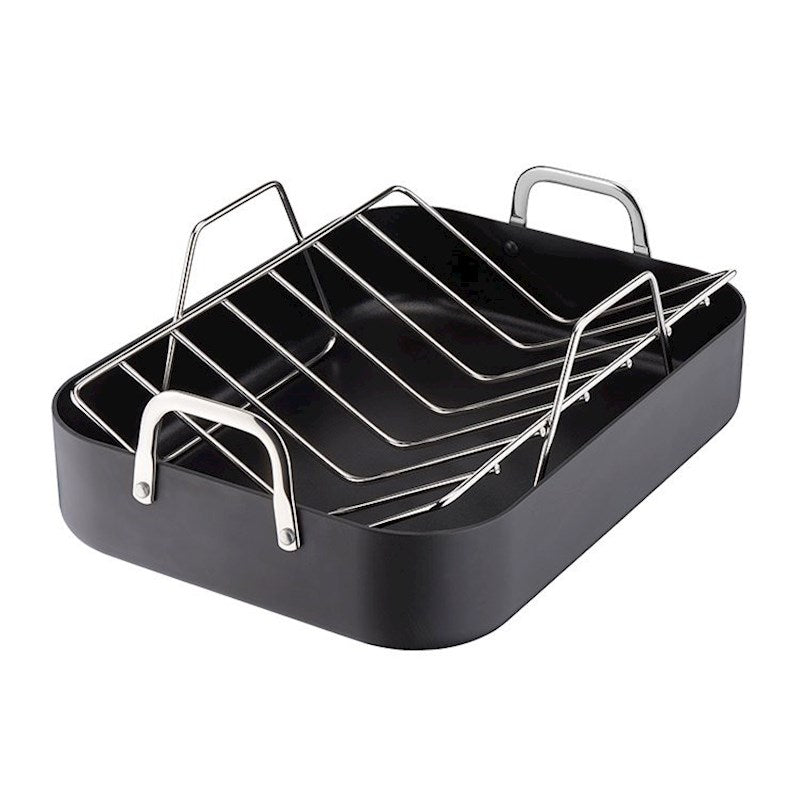 Tefal Premium Specialty Hard Anodised Non-Stick Roaster & Rack 29x39cm