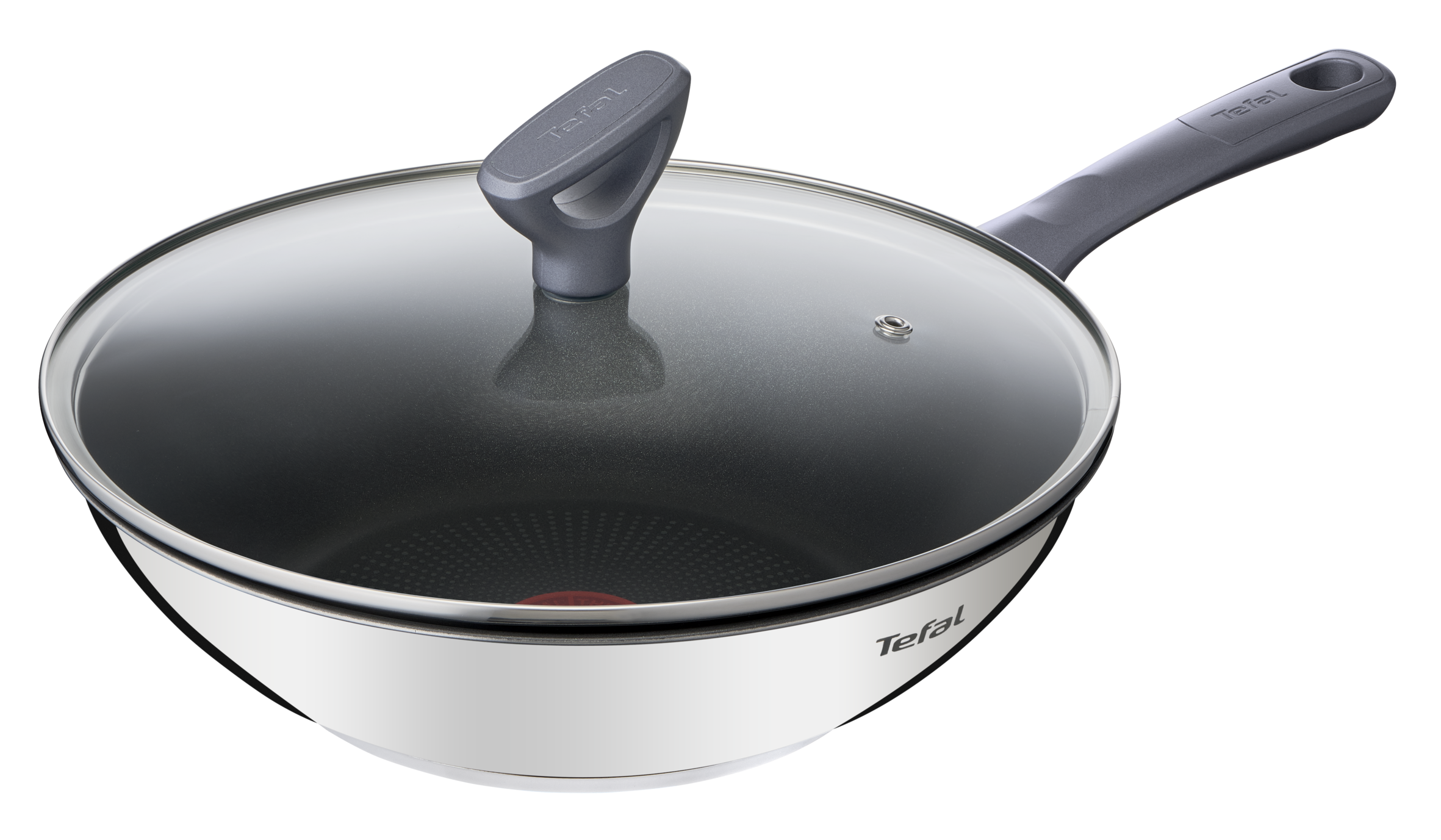 Tefal Daily Cook Stainless Steel Induction  Non-Stick Wok 28cm + Lid