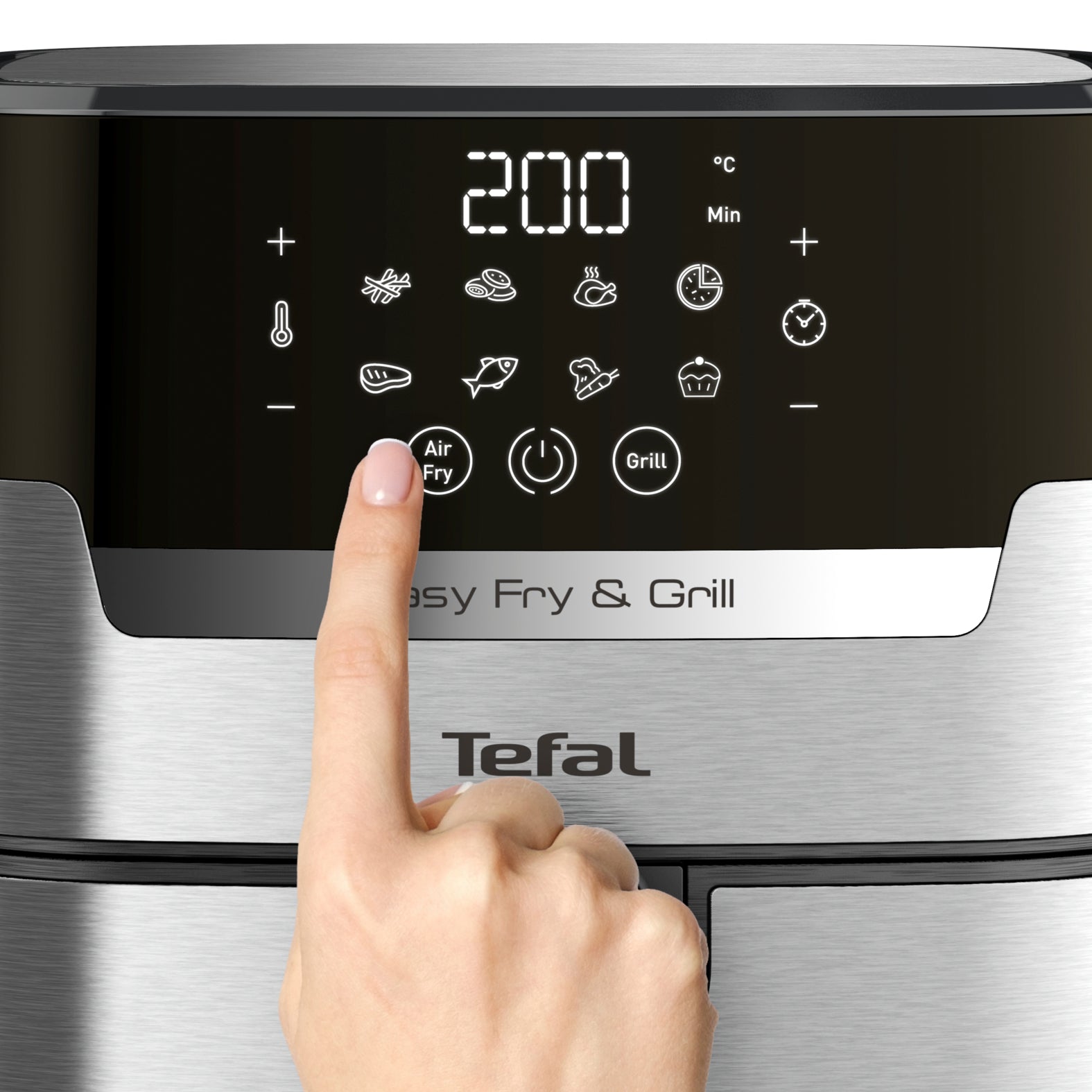 Tefal Easy Fry and Grill Deluxe 2-in-1 Air Fryer and Grill EY505D