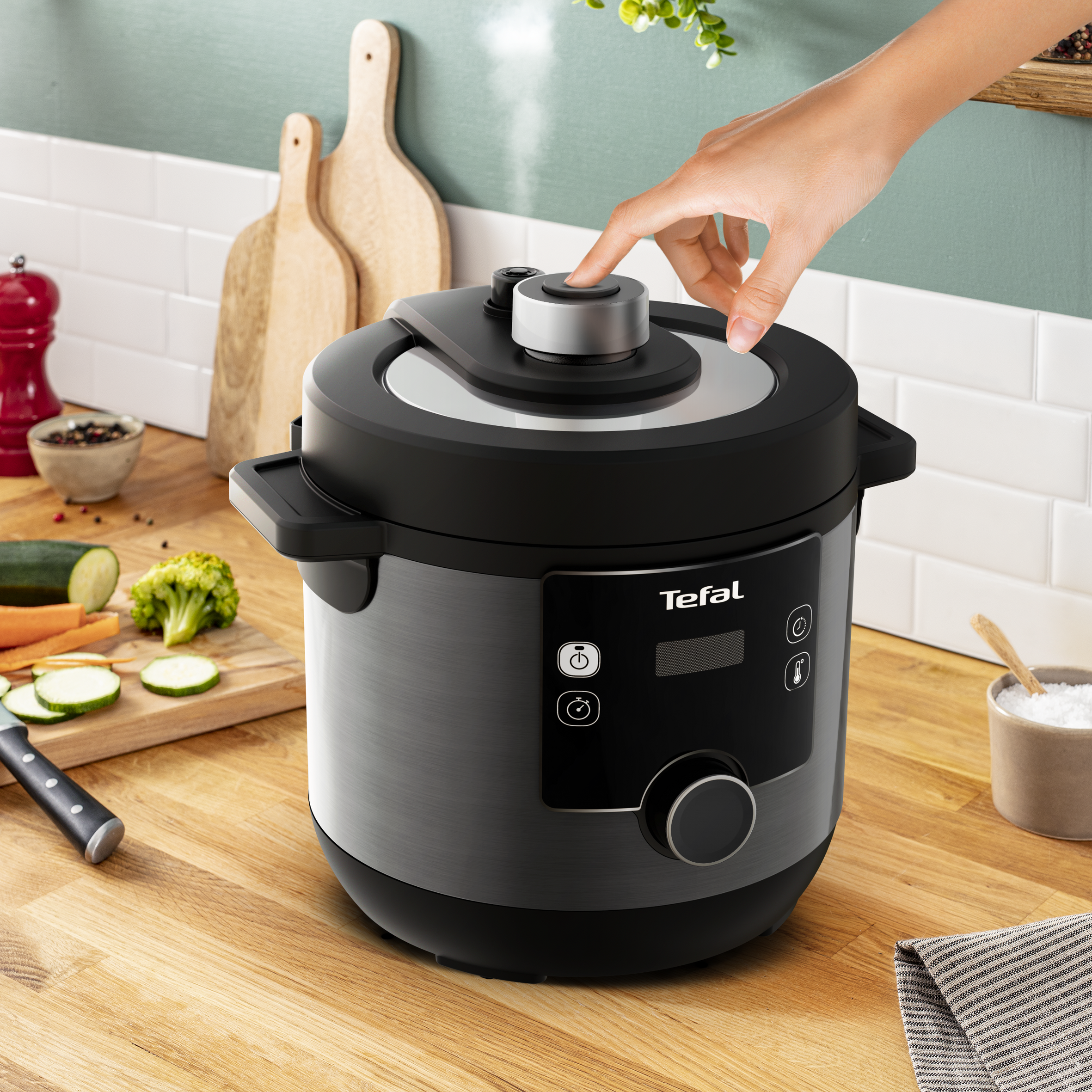 Tefal Turbo Cuisine Maxi Electric Pressure Cooker and Multicooker CY7778