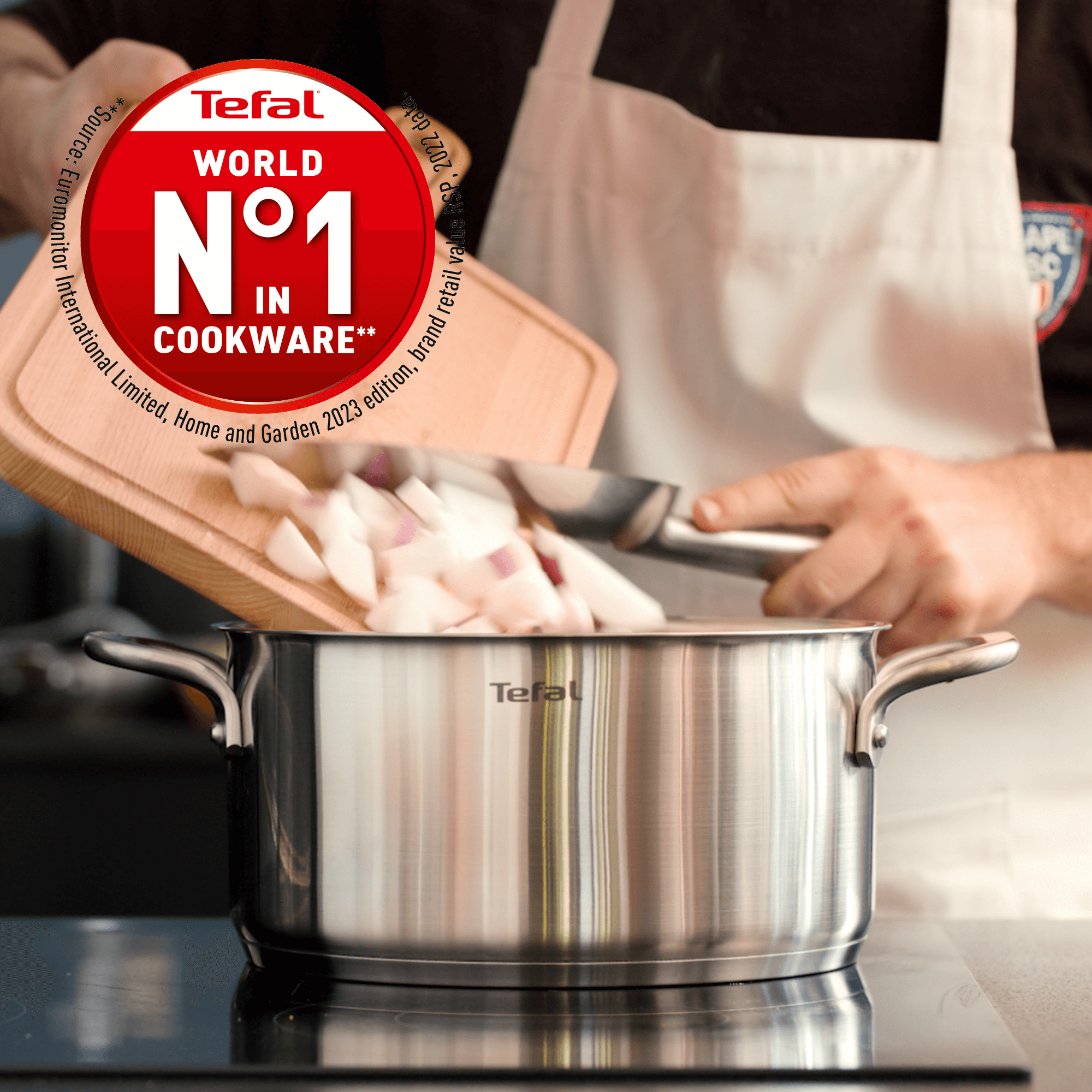 Tefal Virtuoso Induction Stainless Steel Uncoated 5pc Set