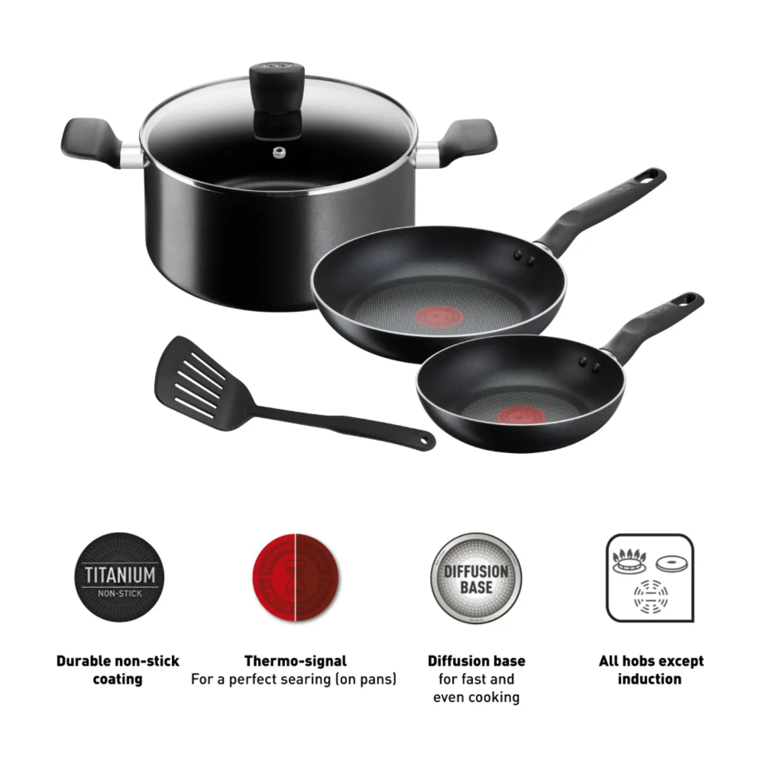 Tefal Super Cook Non-Stick 3pc Set with Spatula